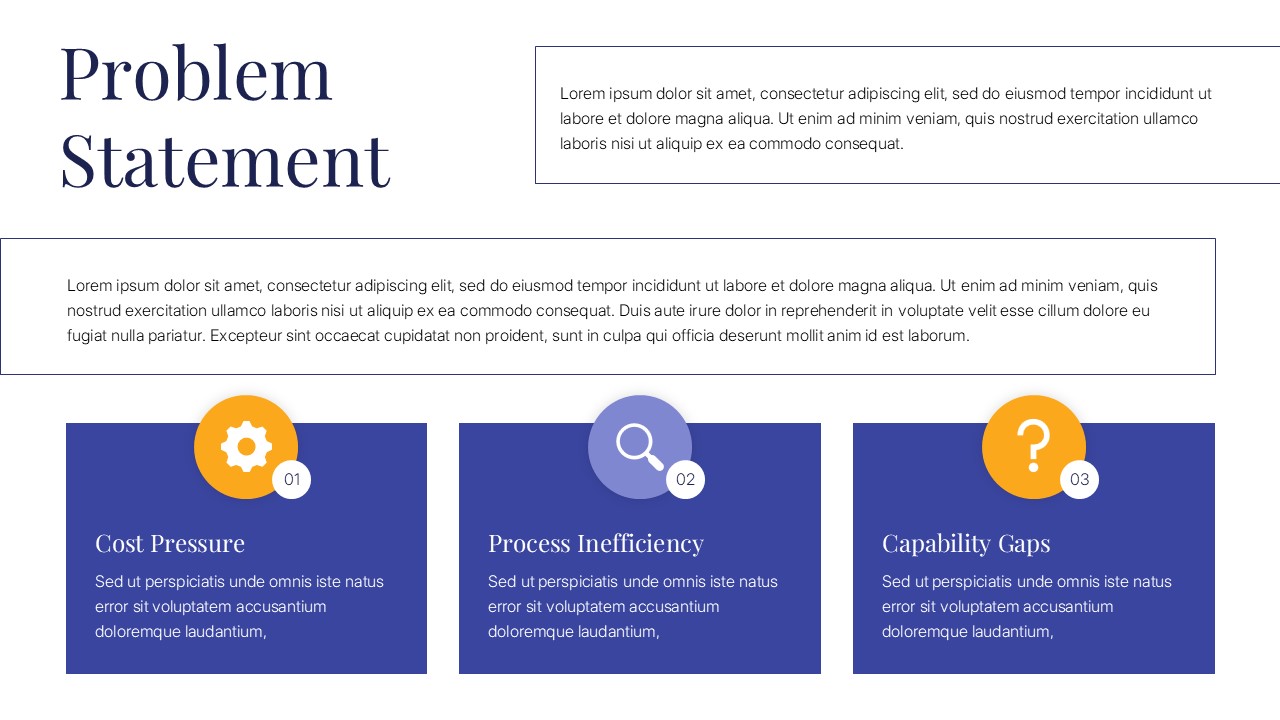 Problem Statement Slide in McKinsey Presentation