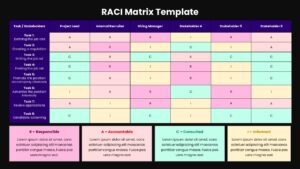 RACI Matrix PowerPoint Template Dark
