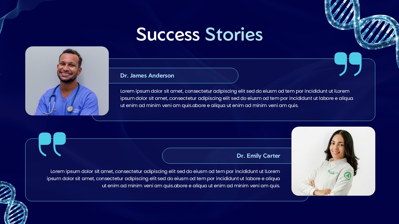Success Stories Medical Presentation Slide