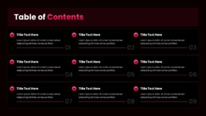 Table Of Contents Dark Template