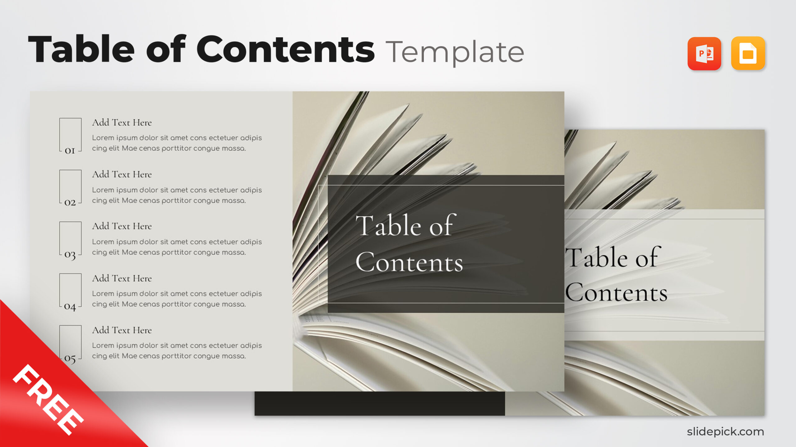 Table of Contents PPT Template
