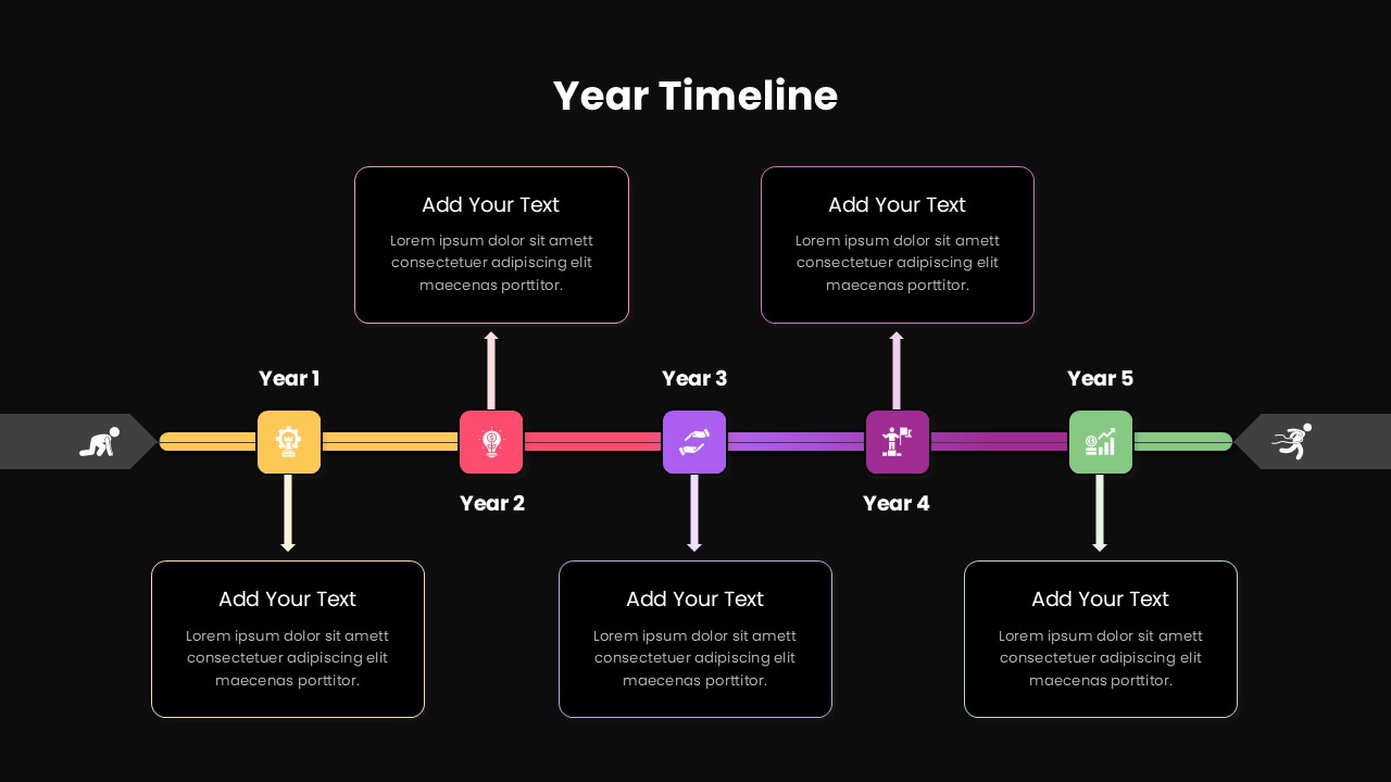 Year Timeline Dark Template