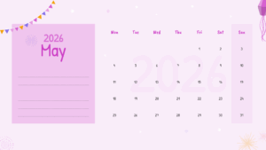 may calendar template
