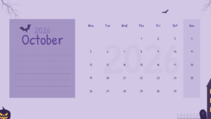 october calendar template