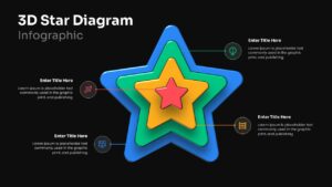 3D Star Diagram for Google Slides Presentation