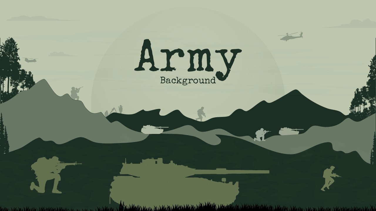 Army Theme Presentation Background For PPT