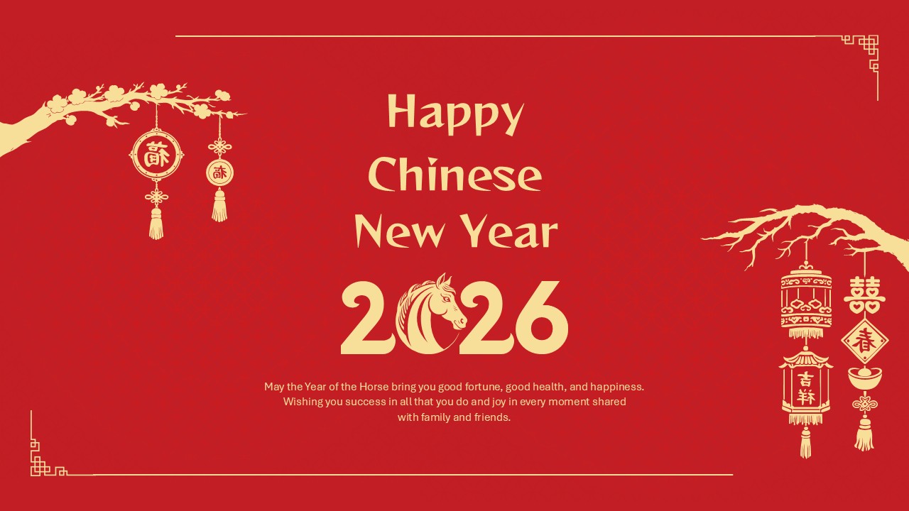 Chinese New Year 2026 Greeting Slide Template
