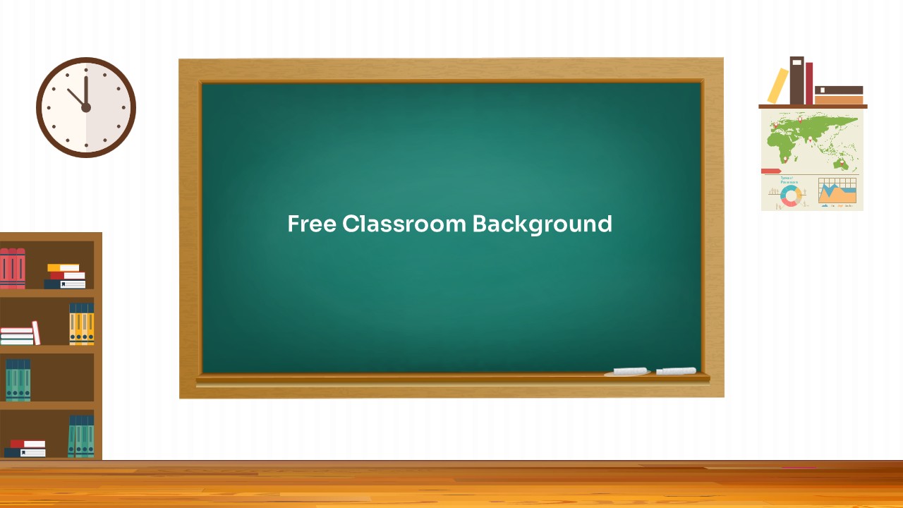 Classroom Chalkboard Background PPT Template