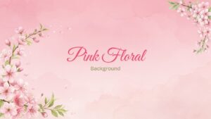 Editable Pink Floral Presentation Background for Google Slides
