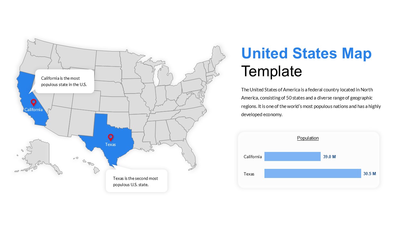 Editable United States Map Template
