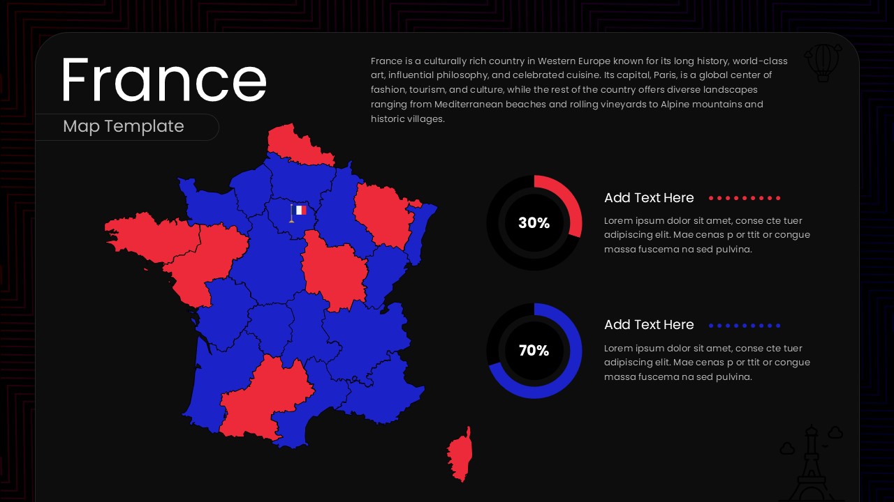 France Map Data Visualisation Template
