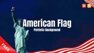 Editable American Flag Patriotic Background Presentation Template