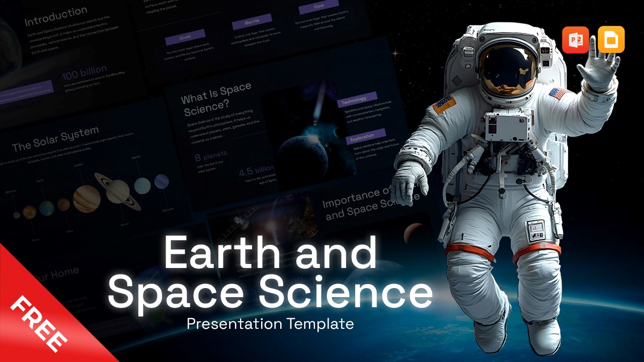 Free Earth and Space Science Presentation Deck Cover Image by SlidePick