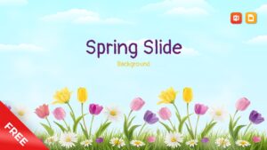 Free Floral Spring Slide Background Presentation for PPT