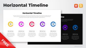 Free Horizontal Timeline Template for Presentation Design
