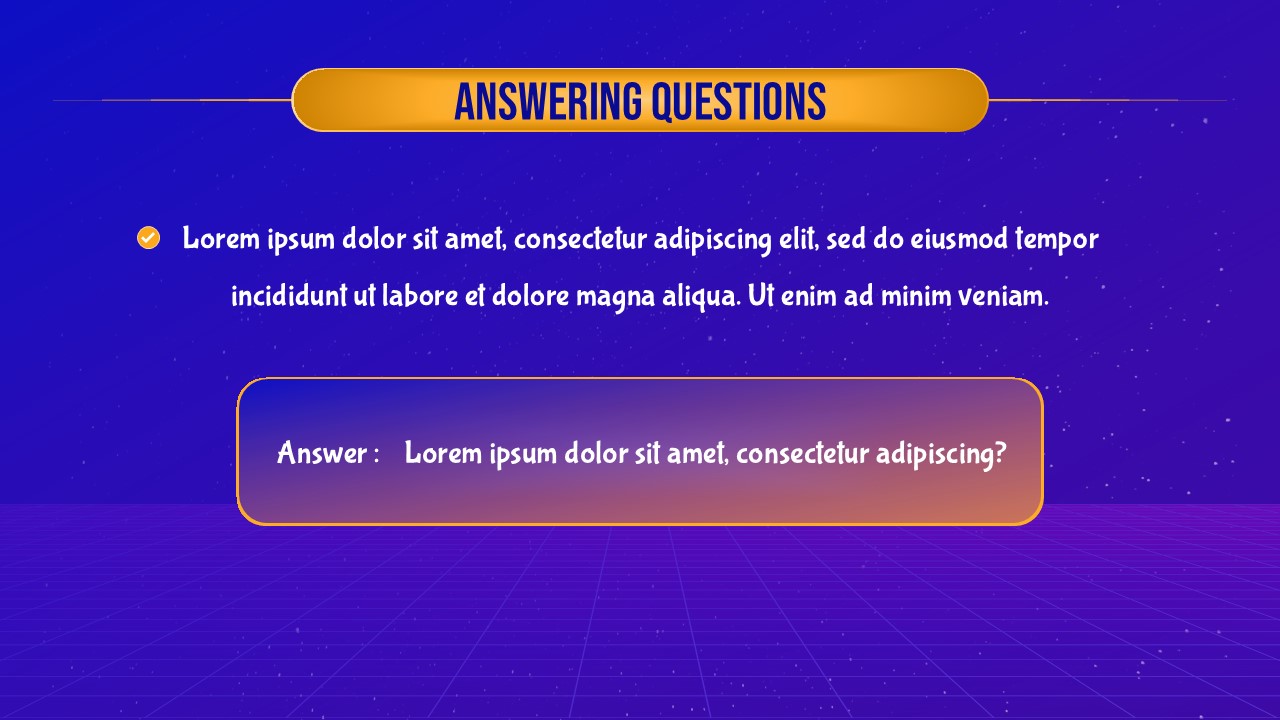 Free Jeopardy Answering Questions Editable PowerPoint Slide