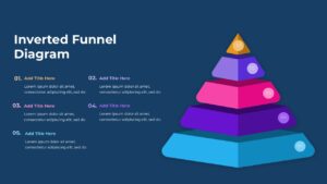 Free Layered Inverted Down Funnel Diagram For Business Presentations