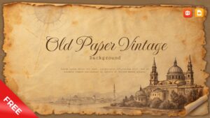 Free Old Paper Vintage Background Template for PPT