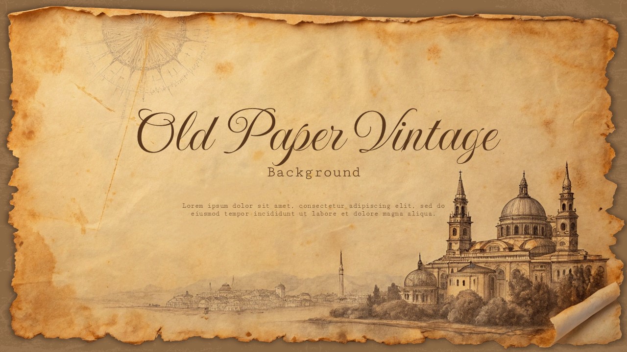 Free Old Paper Vintage Google Slides Presentation Background