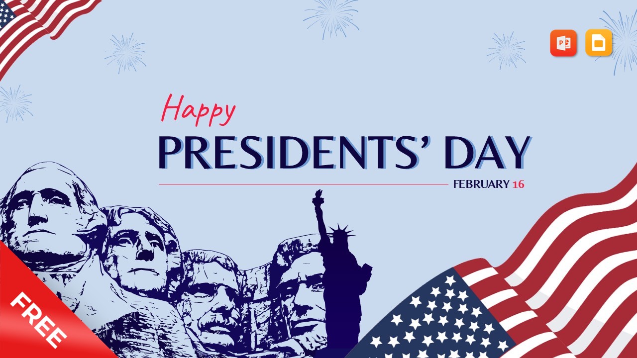 Free Presidents Day Template for Presentation Design