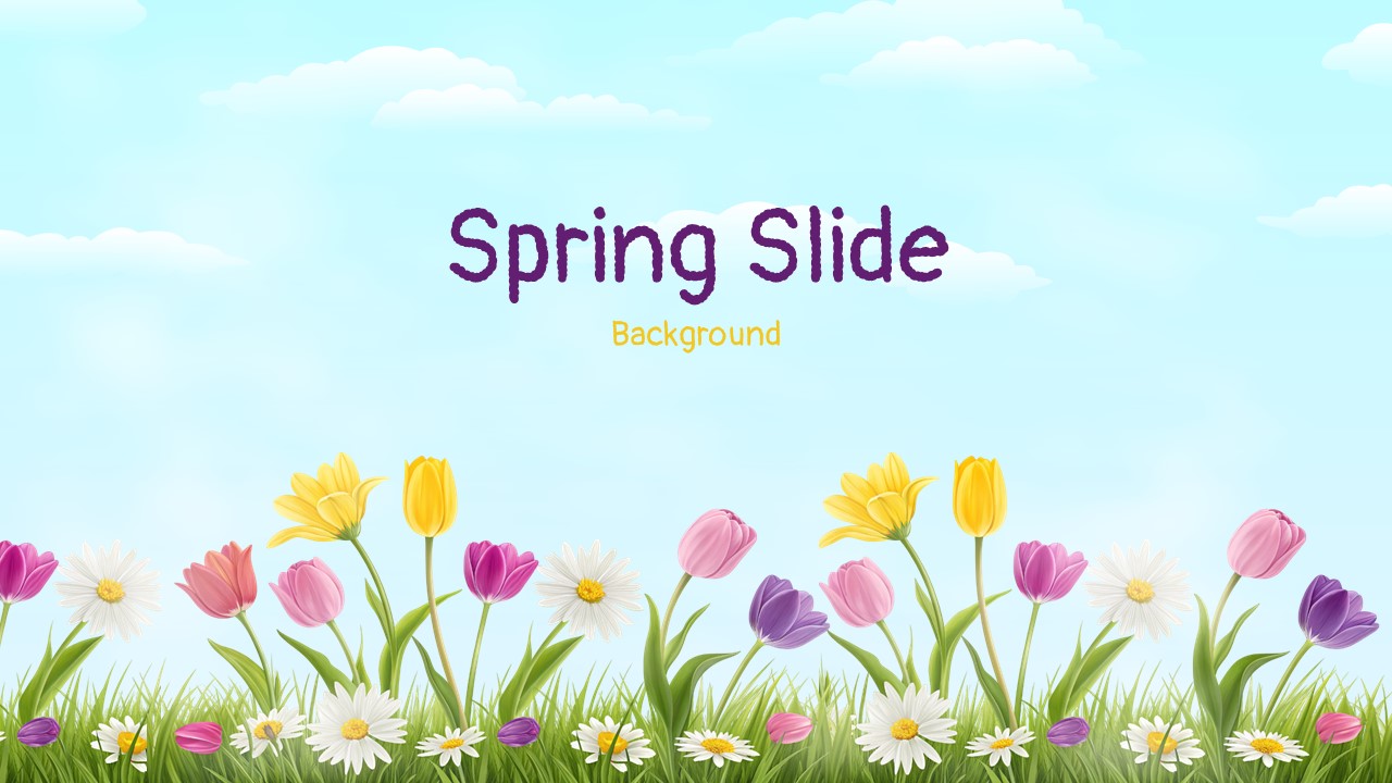 Free Spring Slide Background For Presentation Design