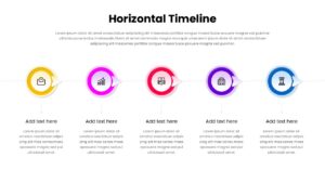 Horizontal Timeline Infographic for PowerPoint Presentation