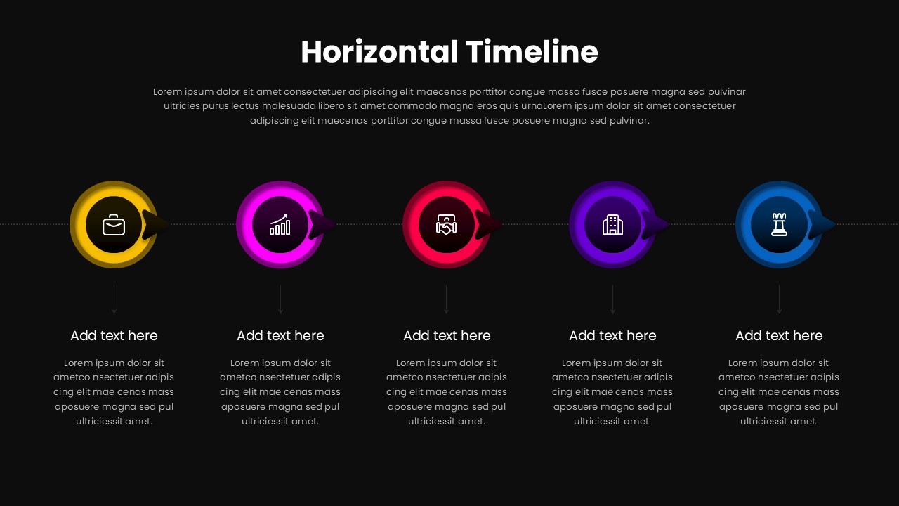 Horizontal Timeline Roadmap Slide for Google Slides Presentation