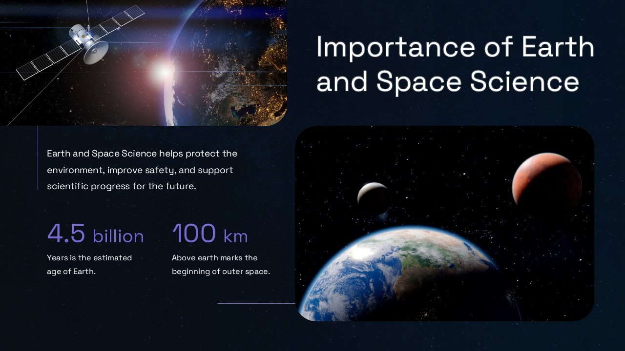 Importance of Earth and Space Science Slide