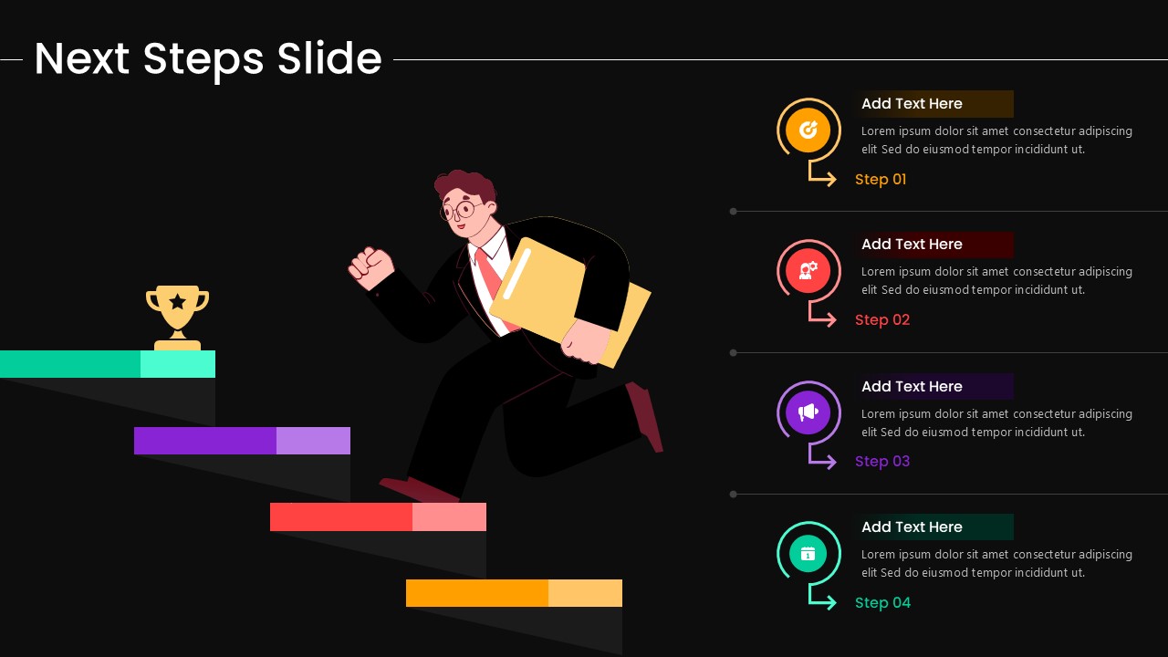 Next Steps Slide Infographic Slide Template