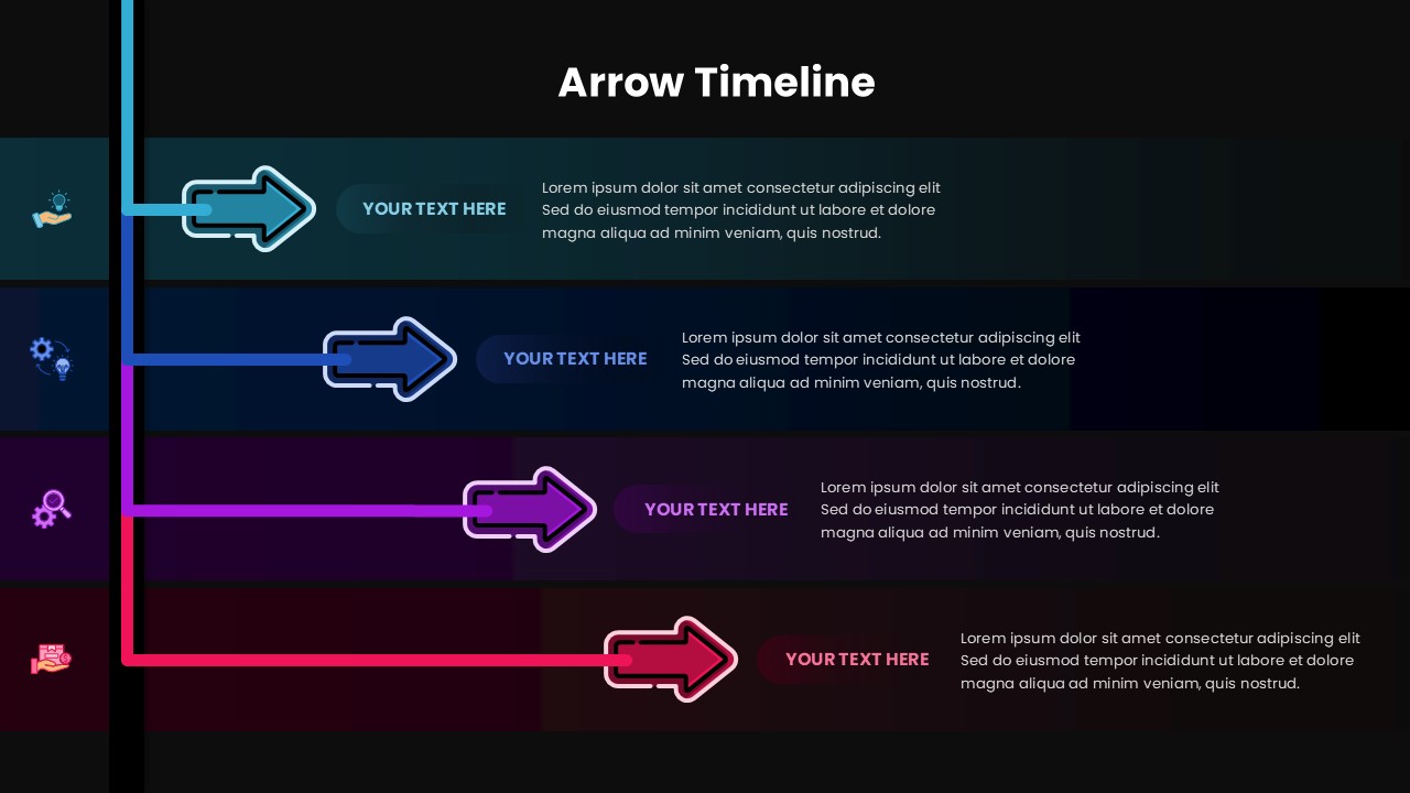 Presentation Slide With Arrow Diagram Infographic Slide