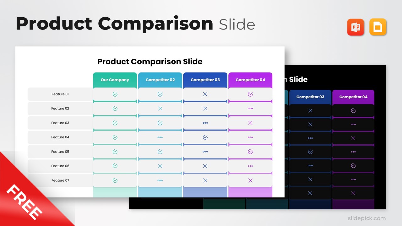 Product Comparison Presentation Slides Free