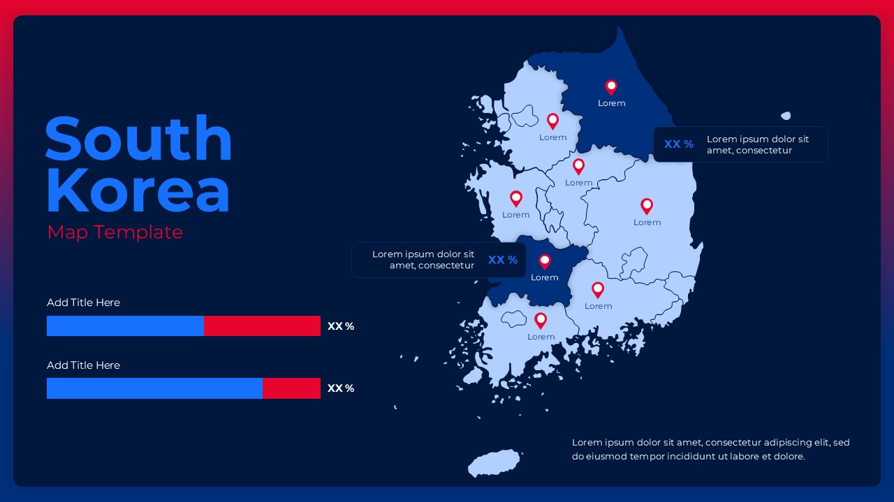 South Korea Map Presentation Template for Google Slides
