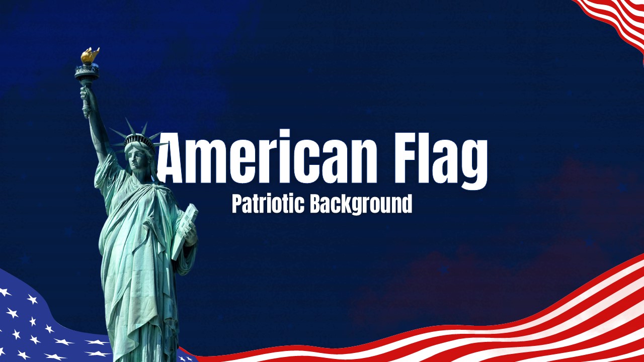 USA Flag Patriotic Background for PPT