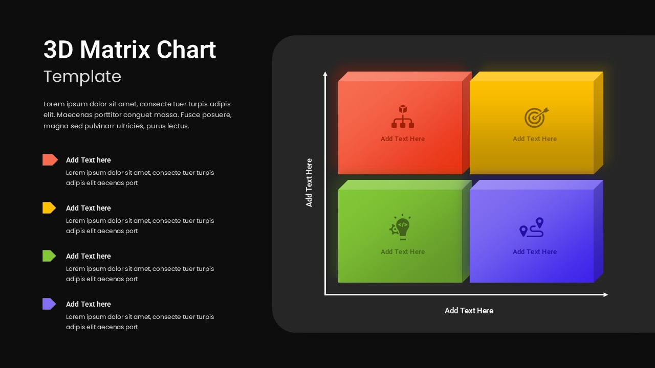 3D Matrix Chart Google Slide Template