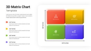 3D Matrix Chart Slide PowerPoint Template