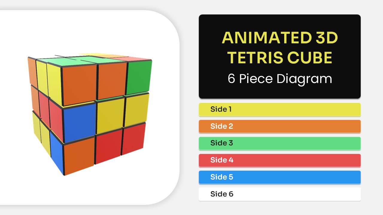 Colorful 3D Tetris cube Animated Presentation Template
