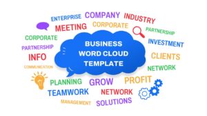 Business Word Cloud PowerPoint Template SlidePick