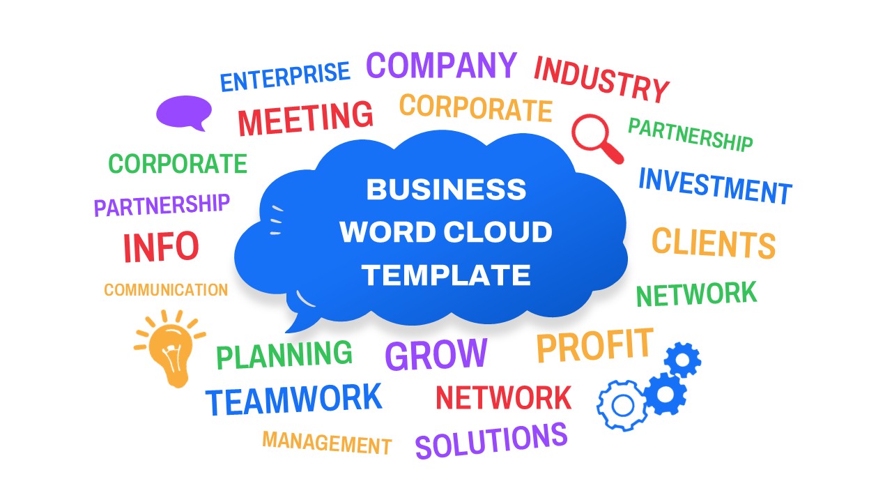 Business Word Cloud PowerPoint Template SlidePick