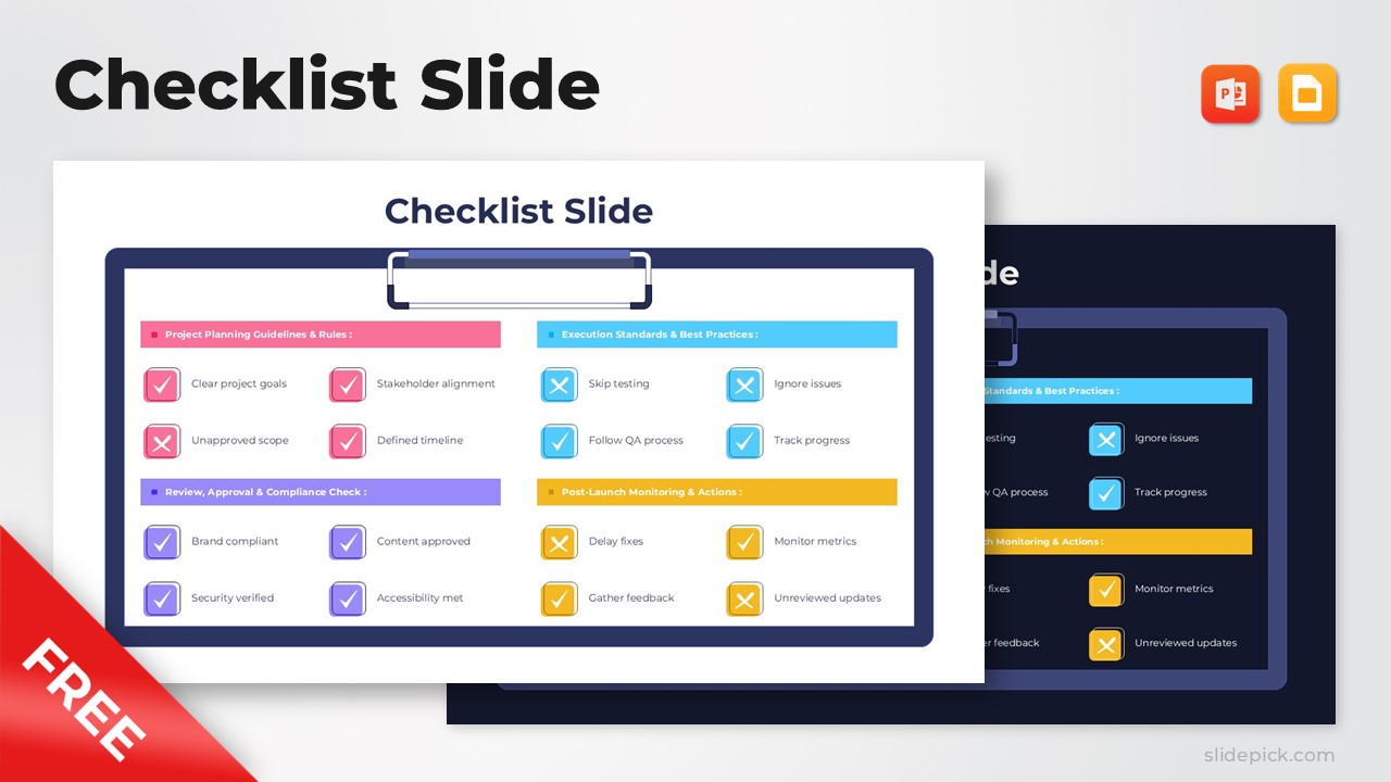 Free Checklist Slide Template for PowerPoint & Google Slides