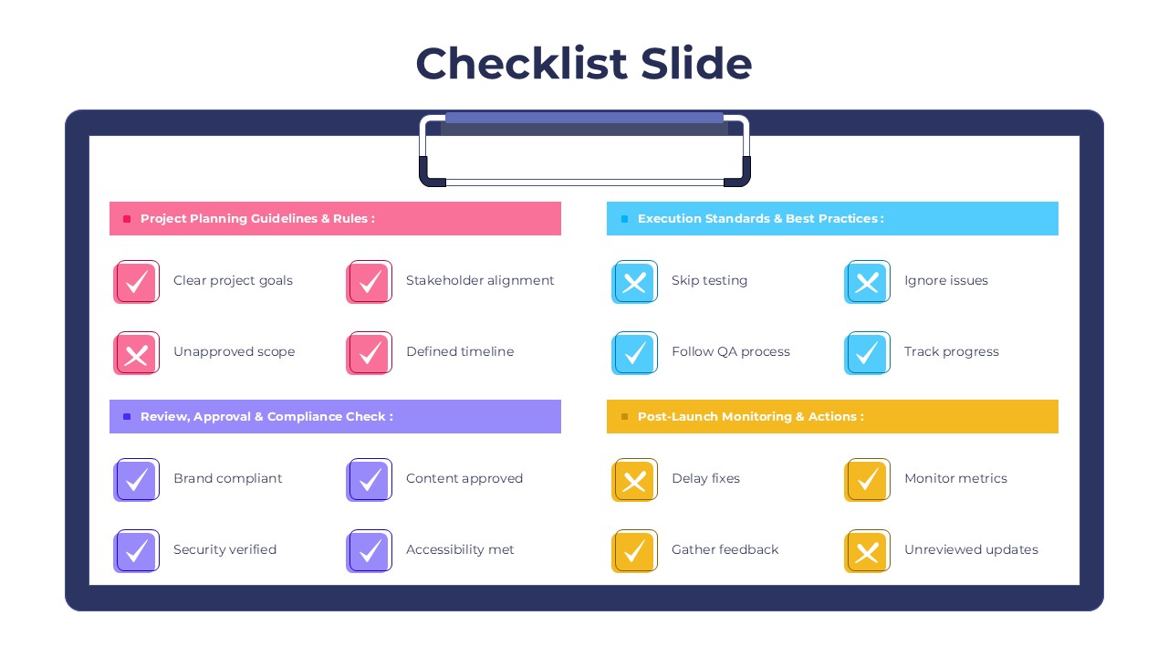 Free Editable Checklist Google Slide