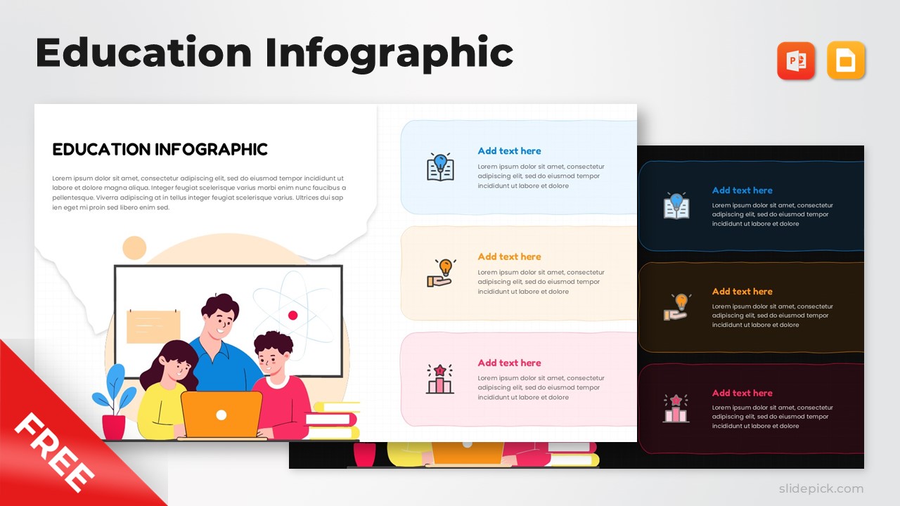Free Education Infographic Presentation Template