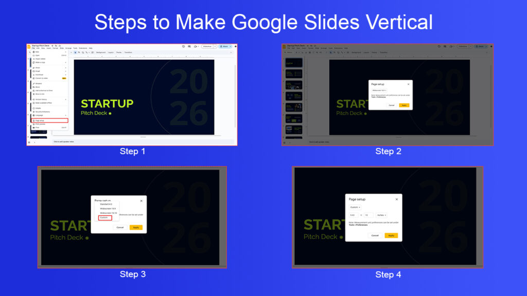How to Make Google Slides Vertical - Step by Step Guide