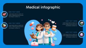 Medical Infographic Dark Blue PowerPoint Google slides Template