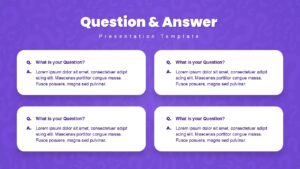 Question and Answer Slide Purple PPT Template