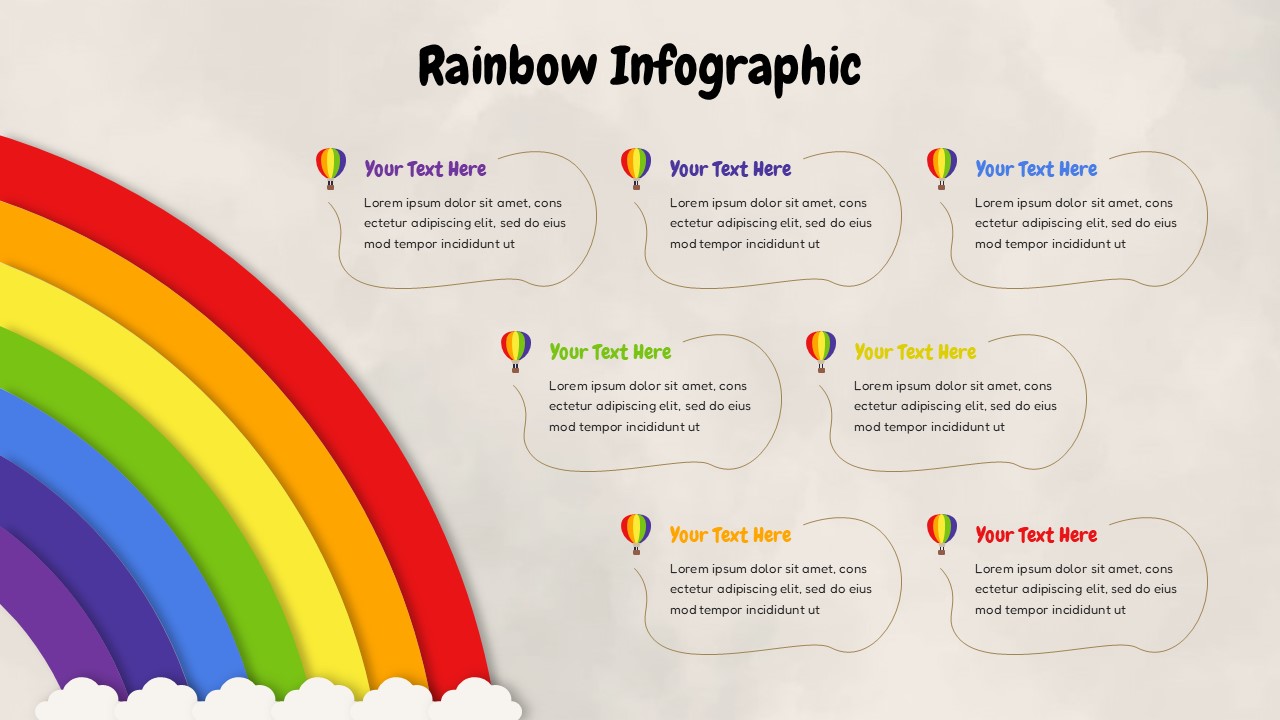Rainbow Infographic PowerPoint Google Slides Template
