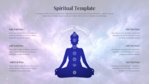 Spiritual Chakra Meditation Buddha Blue Template