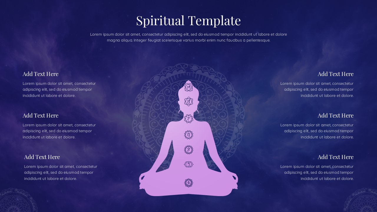 Spiritual Chakra Meditation Buddha PPT Template