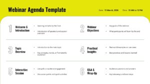 Webinar Agenda Presentation PowerPoint Template