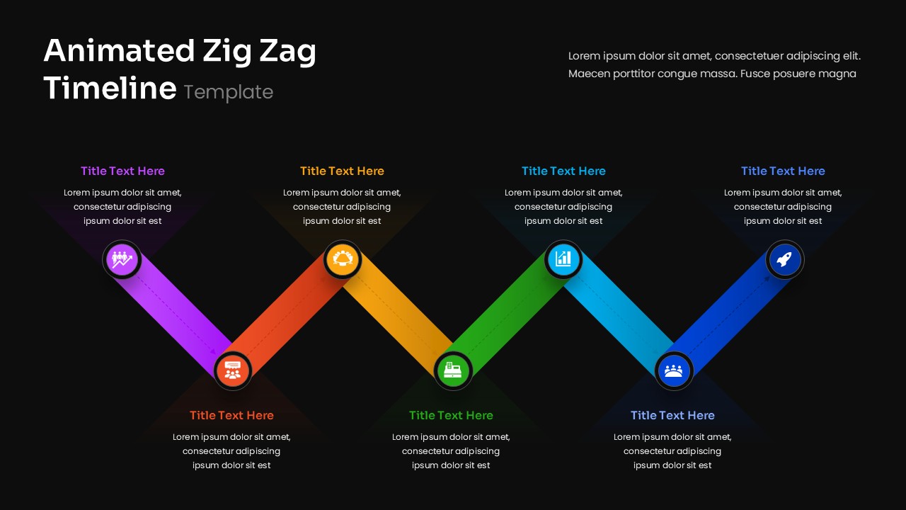 Zig Zag Timeline Animated Google Slide Template