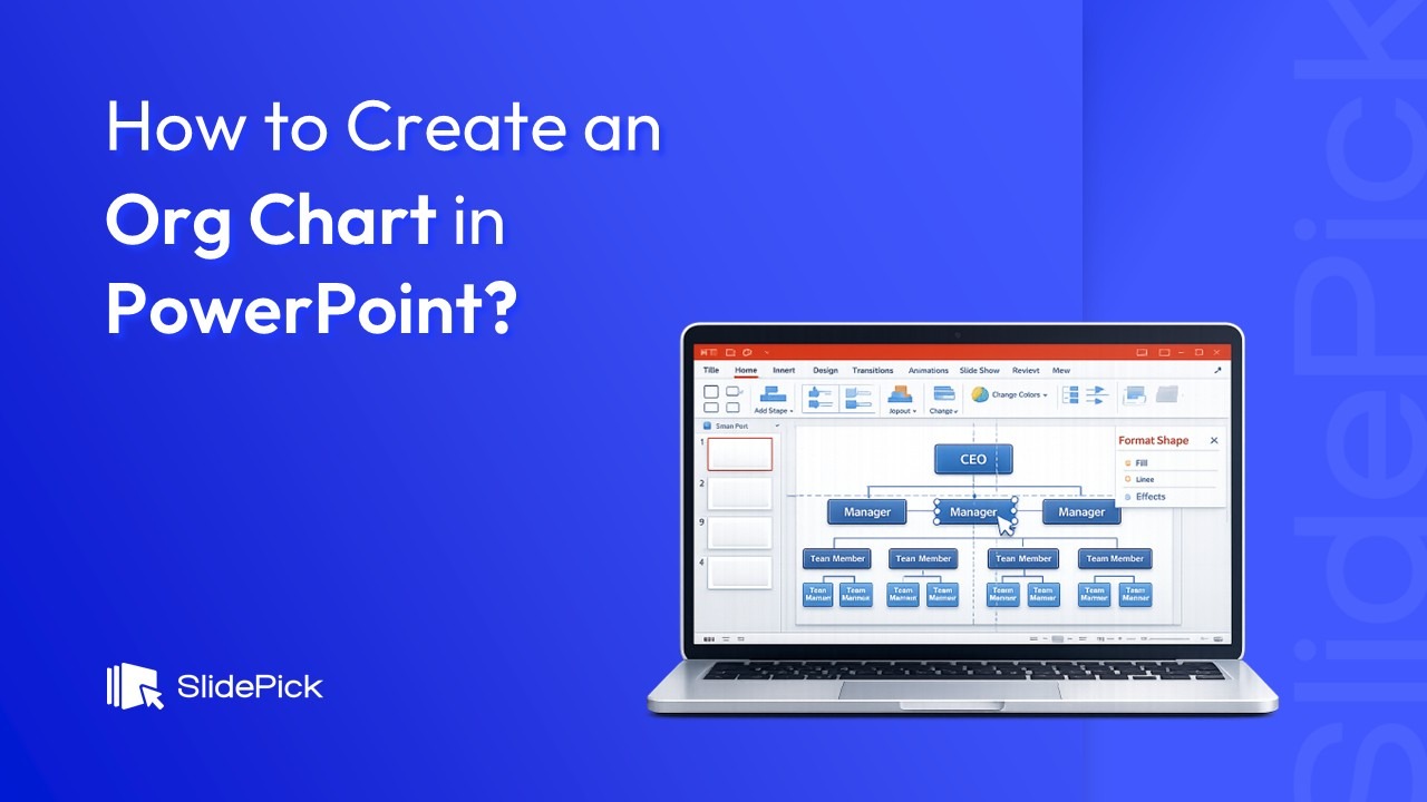 How To Create An Org Chart In PowerPoint - Blog cover image by SlidePick